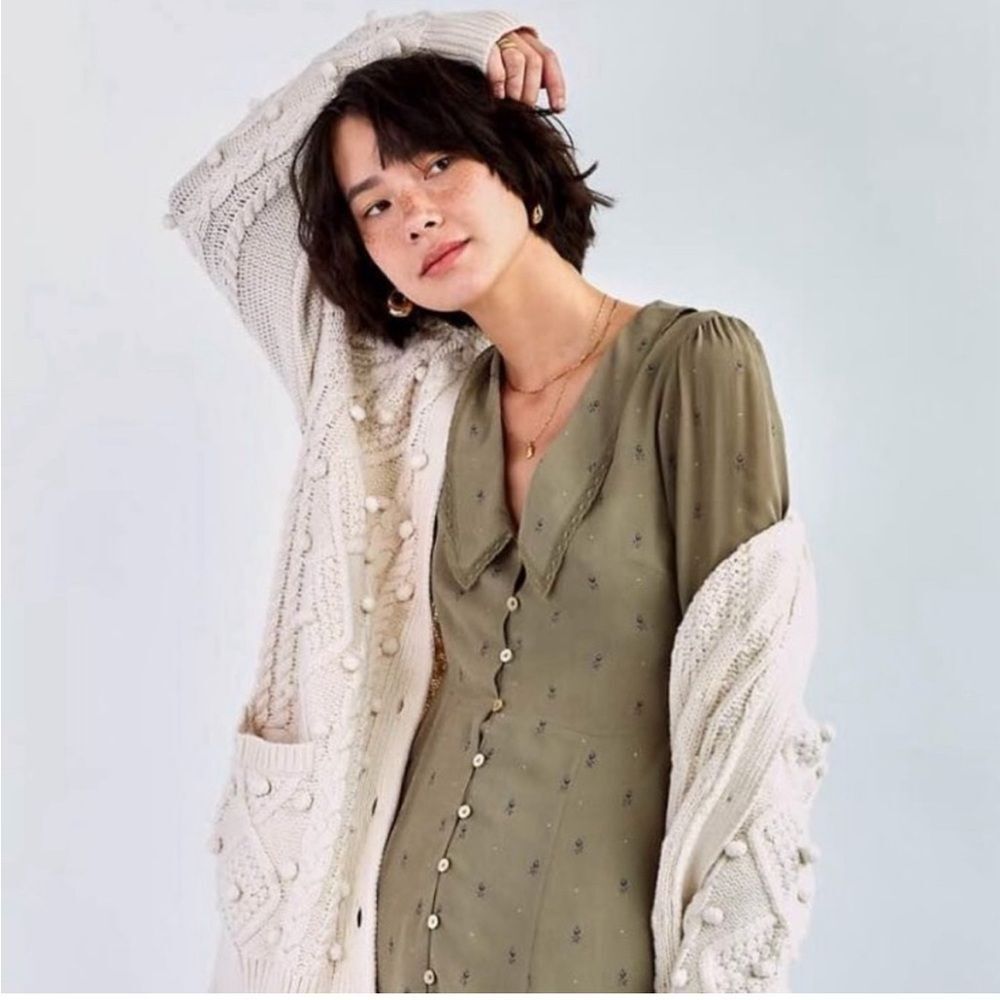 Wilfred Olive Green Midi Dress